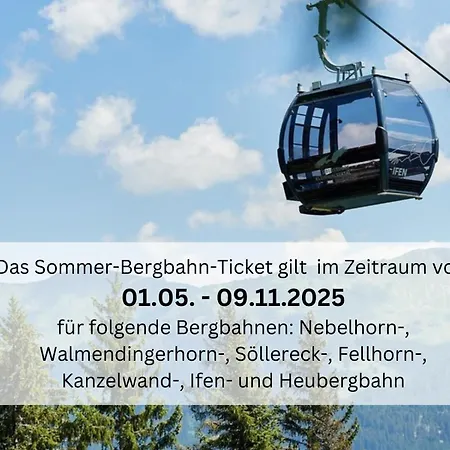 Apartment Bergfex Edelweiss Mit Sommer-bergbahnticket Oberstdorf